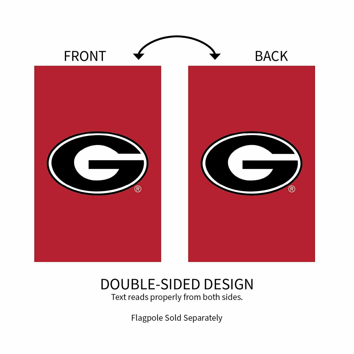 University of Georgia Applique House Flag