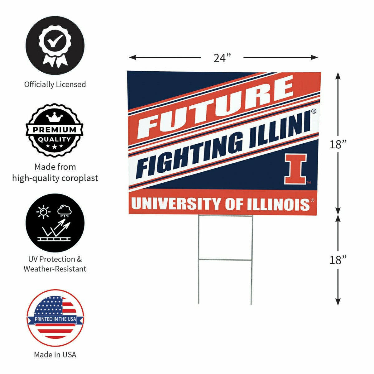 University of Illinois Coroplast Yard Sign, Future Student