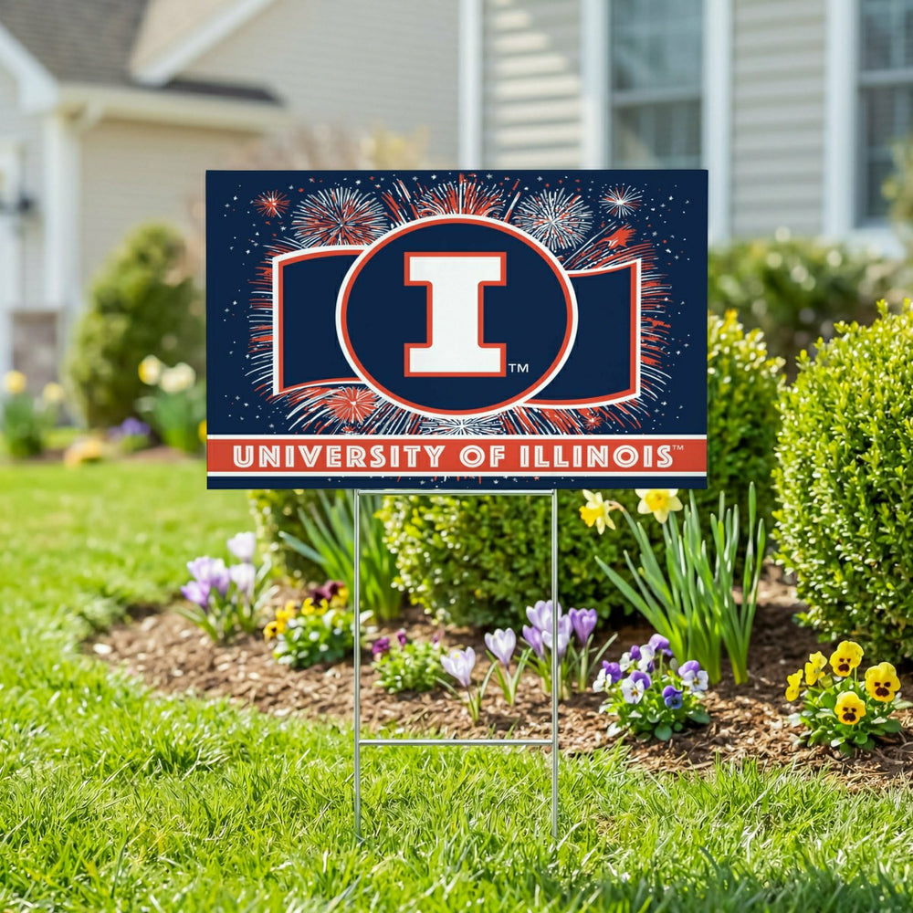 University of Illinois Yard Sign, Patriotic
