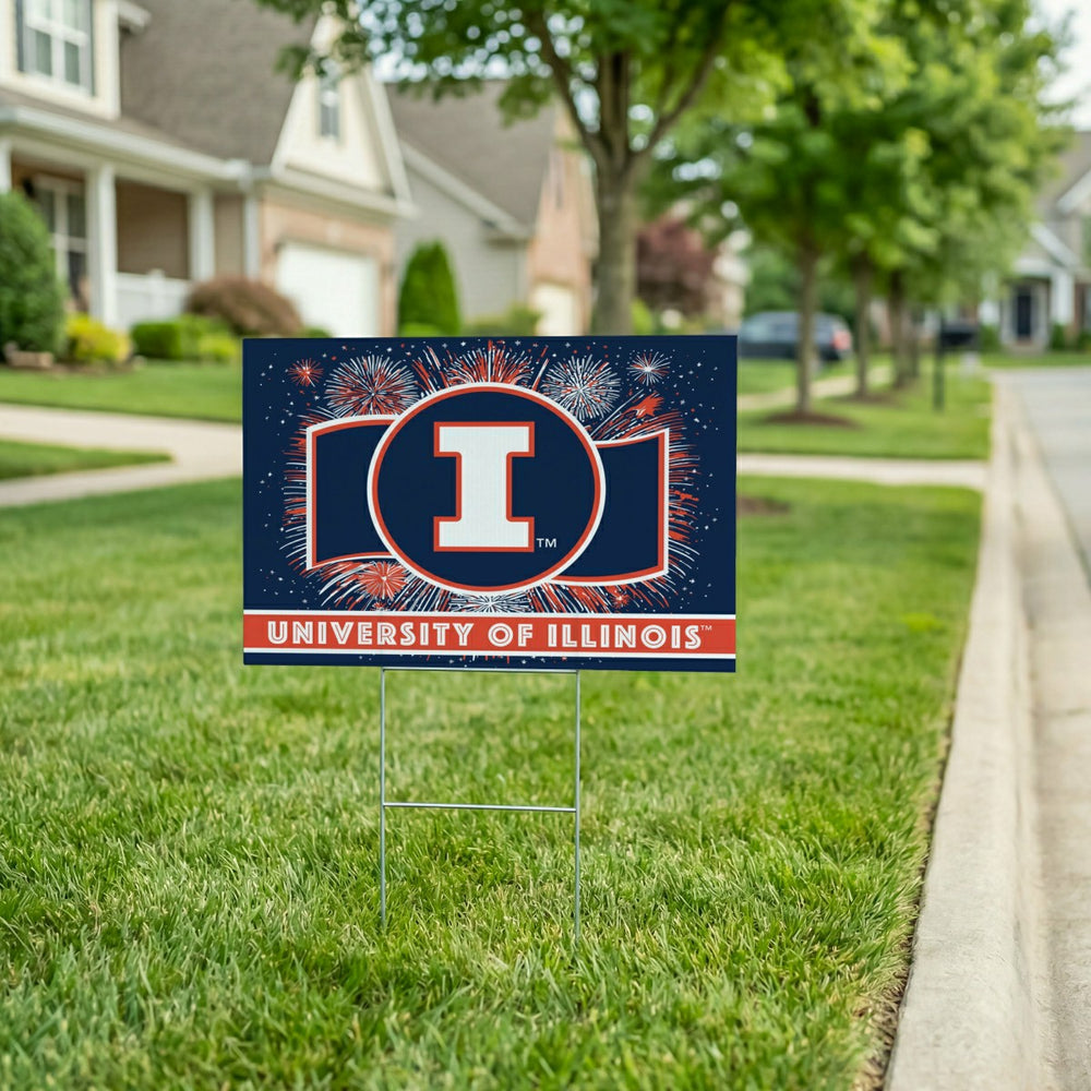 University of Illinois Yard Sign, Patriotic