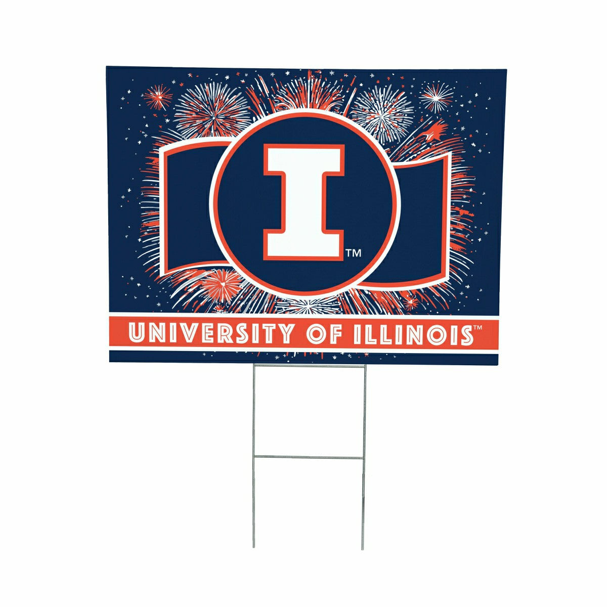 University of Illinois Yard Sign, Patriotic