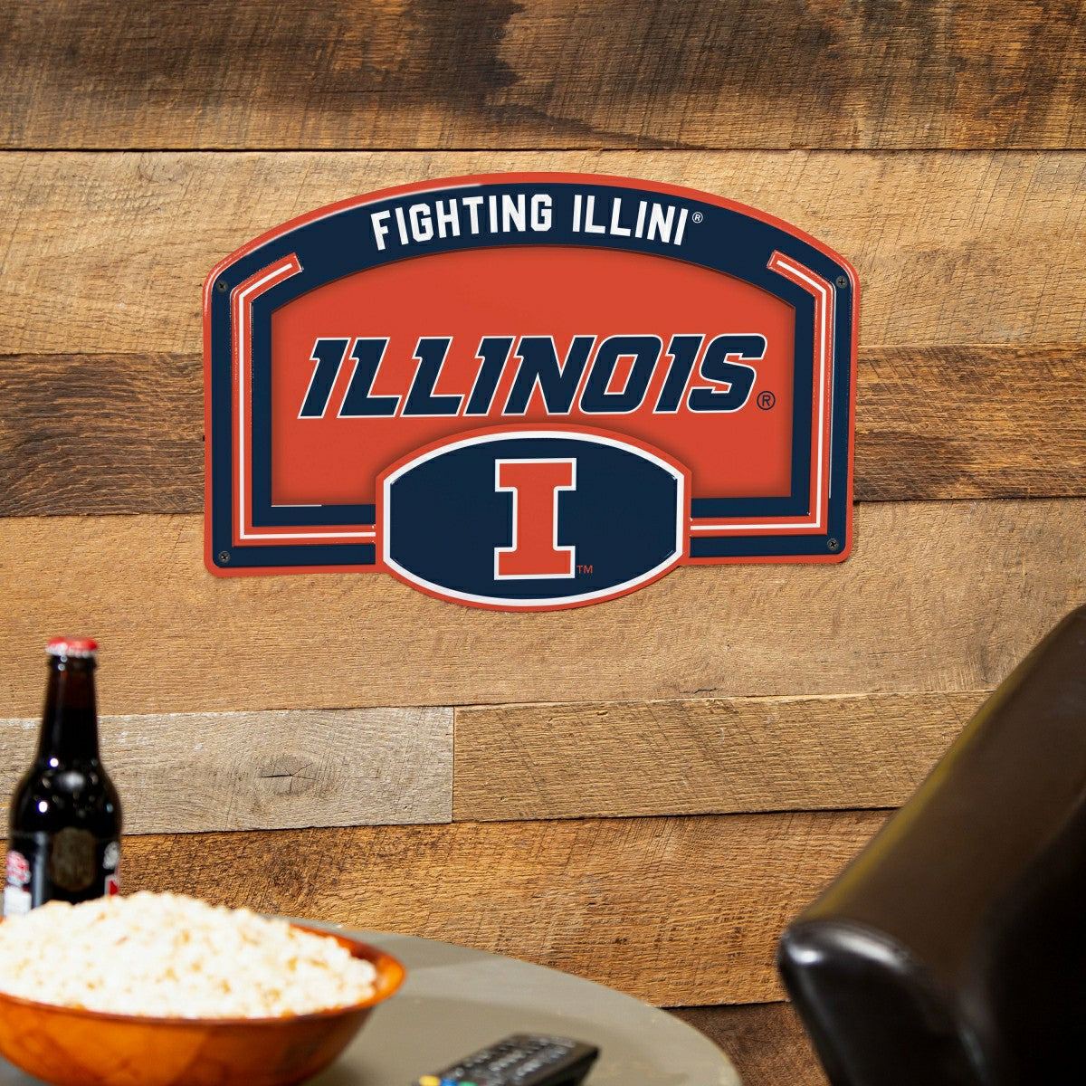 University of Illinois USA Embossed Steel Wall Sign, 11" x 17"
