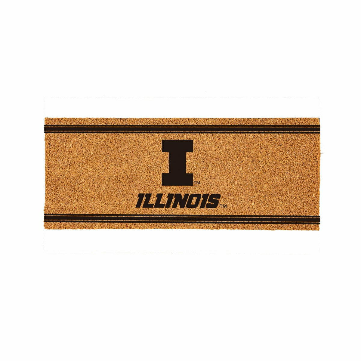 University of Illinois Extra Large One Color Coir Mat, 60"x24"