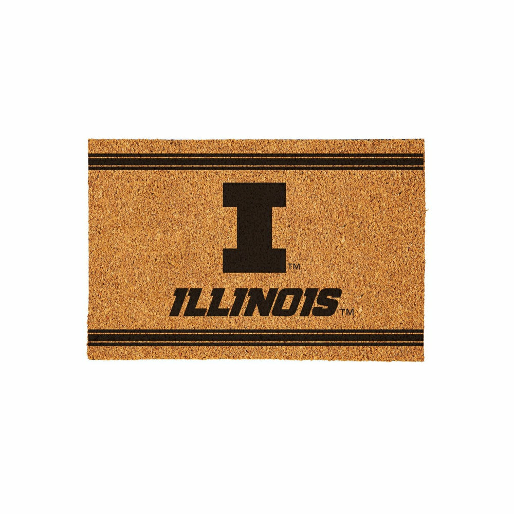 University of Illinois Large One Color Coir Mat, 36"x24"