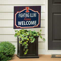 University of Illinois Coroplast Yard Sign, "Fans Welcome"