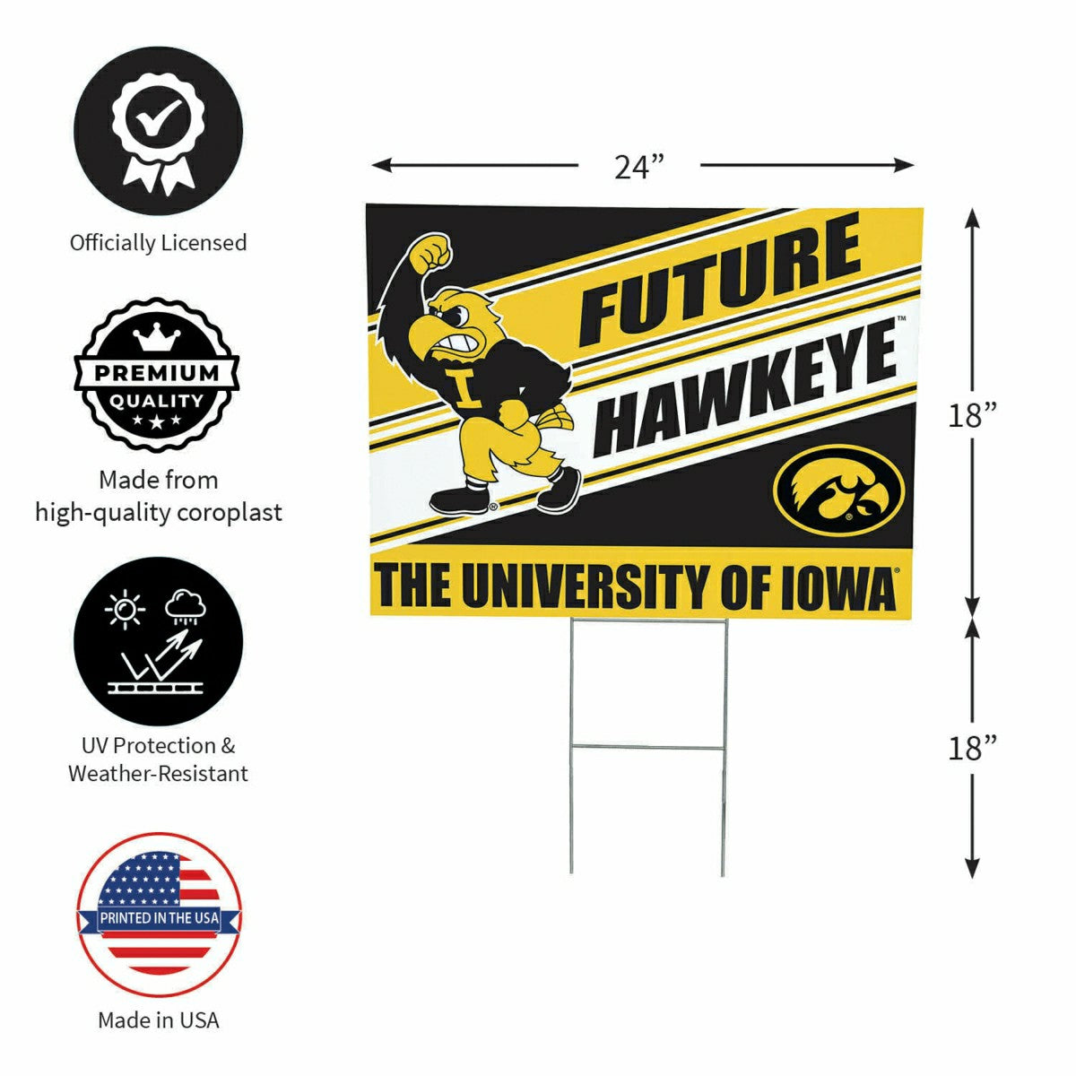 University of Iowa Coroplast Yard Sign, Future Student