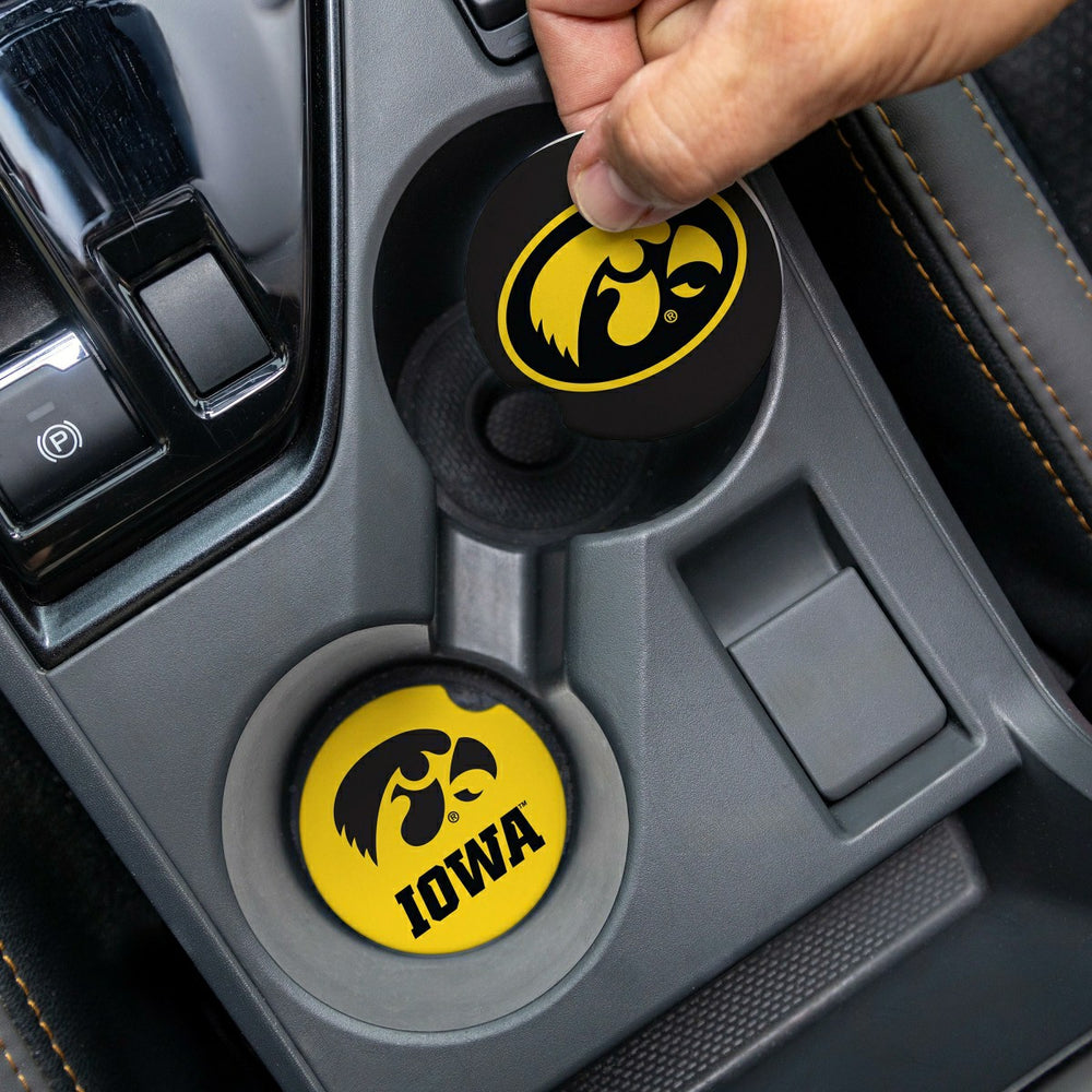 University of Iowa Car Coaster Set, 2pc