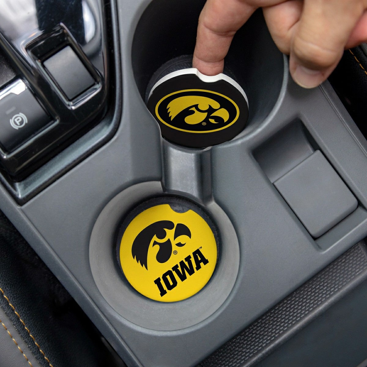 University of Iowa Car Coaster Set, 2pc