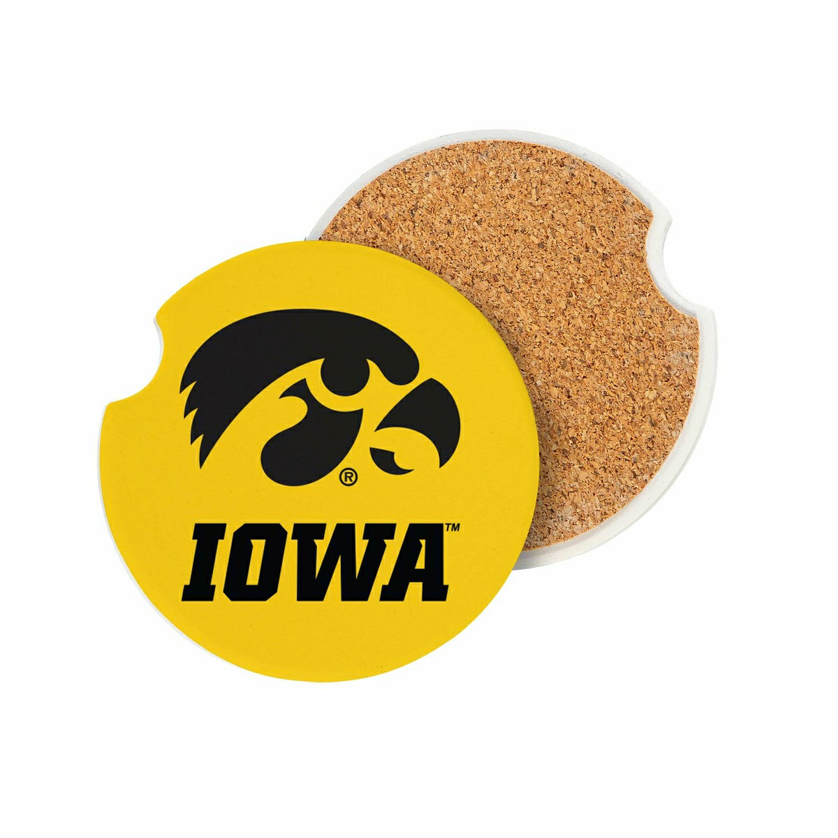University of Iowa Car Coaster Set, 2pc