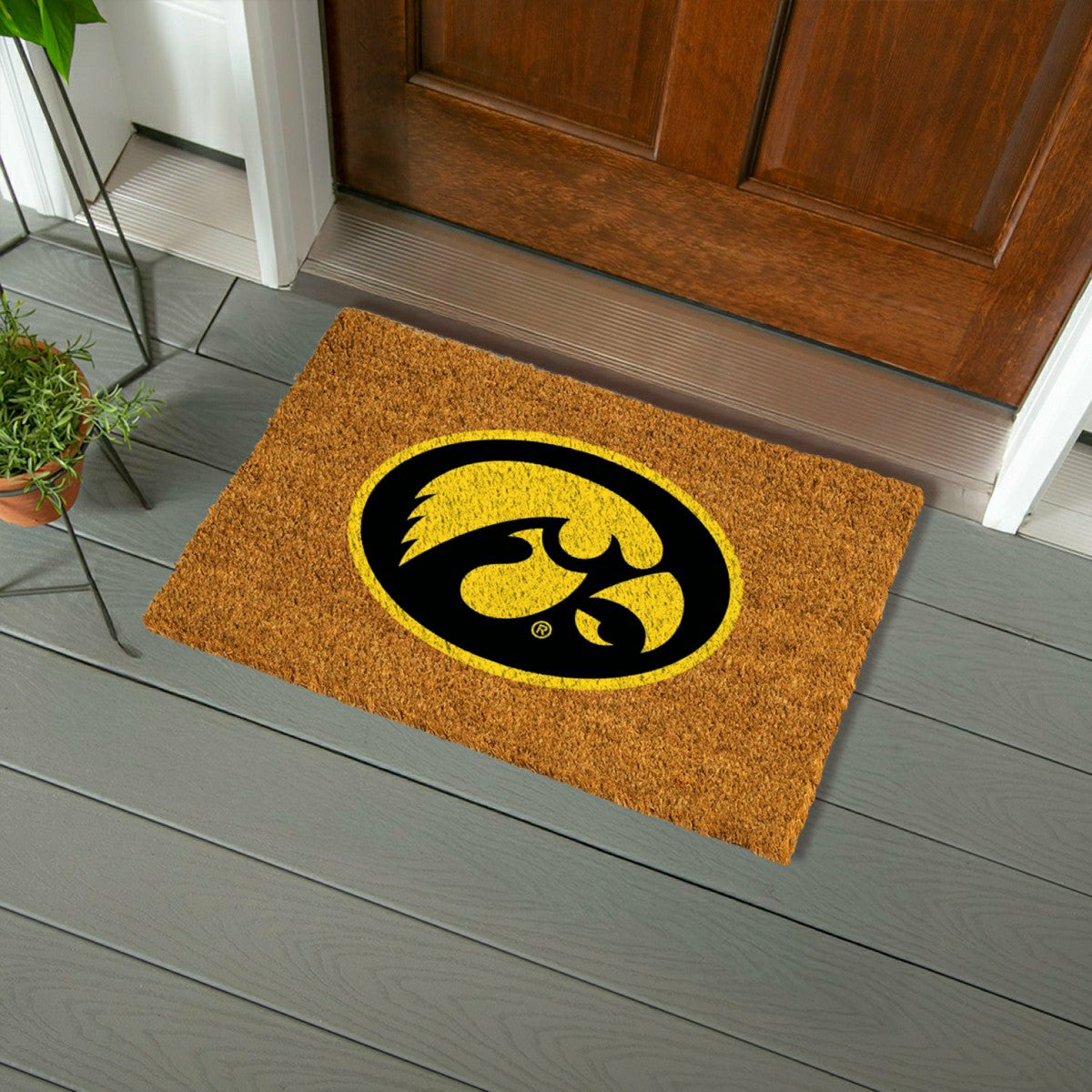 Coir Mat, 16"x28", University of Iowa