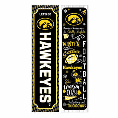46" Double Sided Leaner, University of Iowa, Winter Seasonal