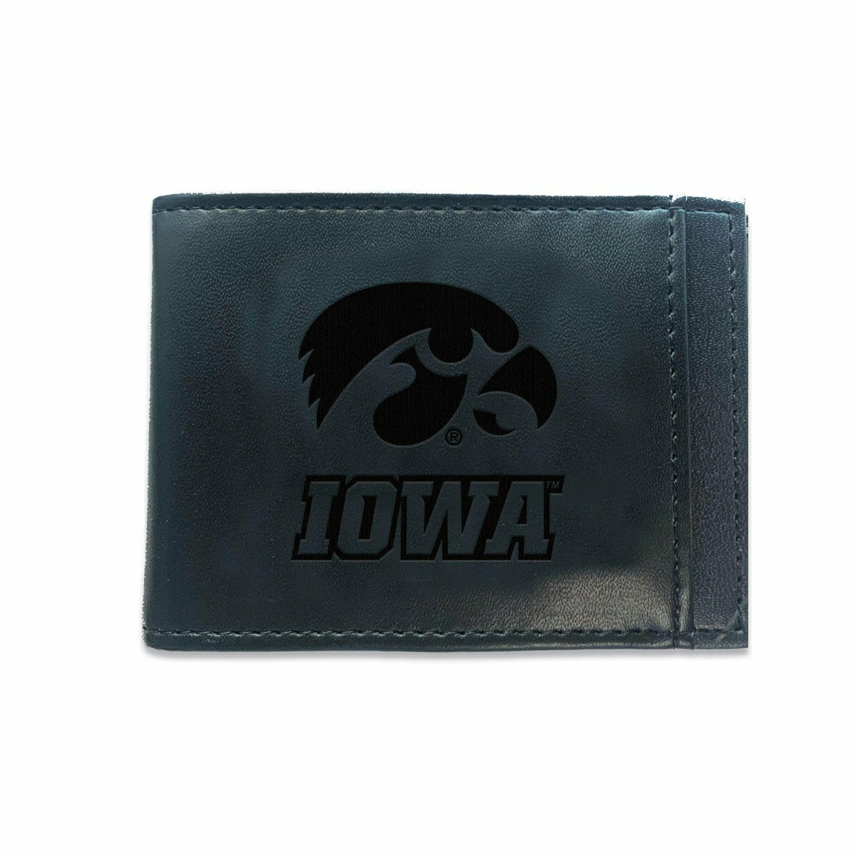 Front Pocket Wallet w/ RFID Blocking, University of Iowa, Black