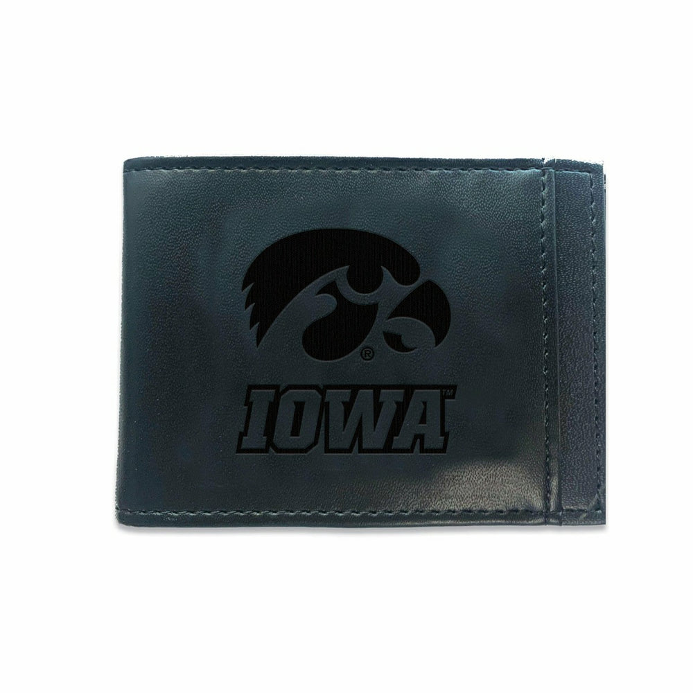 Front Pocket Wallet w/ RFID Blocking, University of Iowa, Black