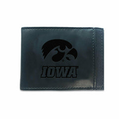 Front Pocket Wallet w/ RFID Blocking, University of Iowa, Black