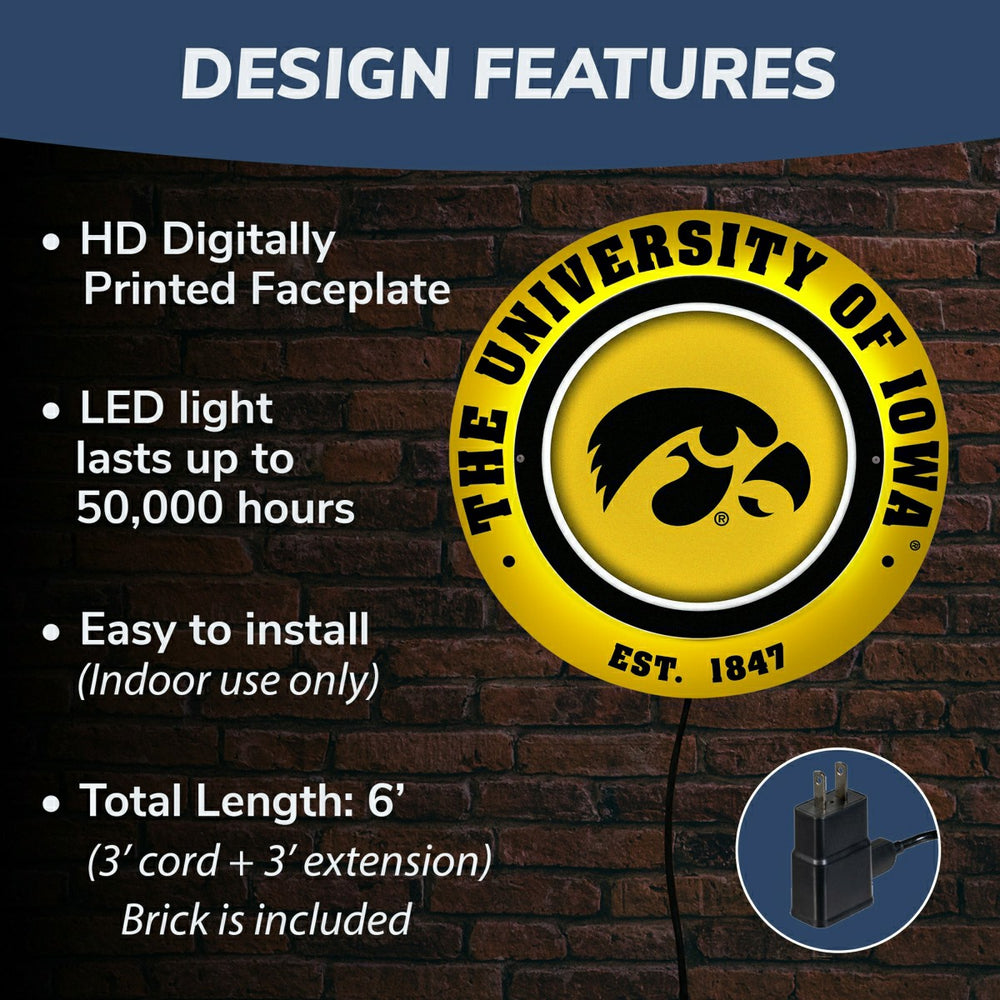 University of Iowa, Metal Lite, Round