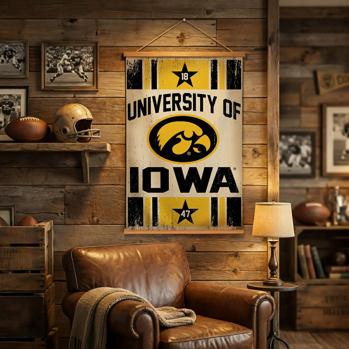 University of Iowa, Canvas Wall Tapestry, Medium, 36x24