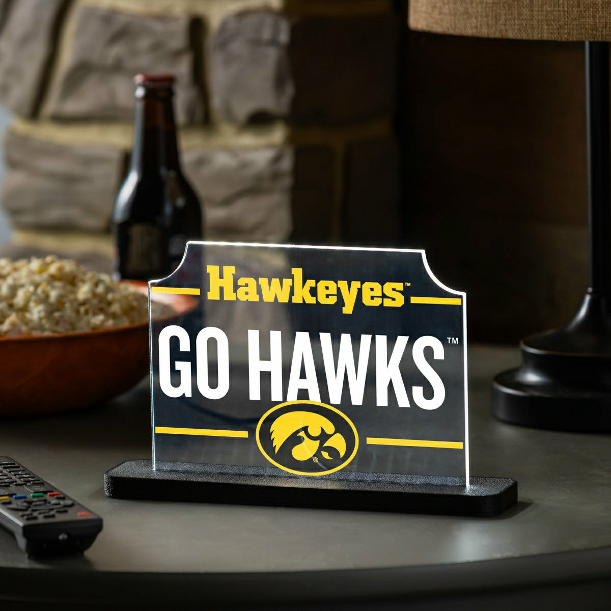 University of Iowa College Rectangle Desklite LED Decor