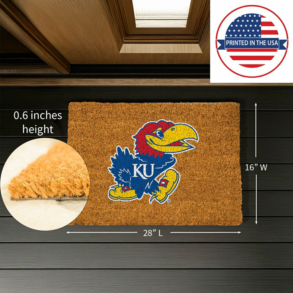 Coir Mat, 16"x28", University of Kansas