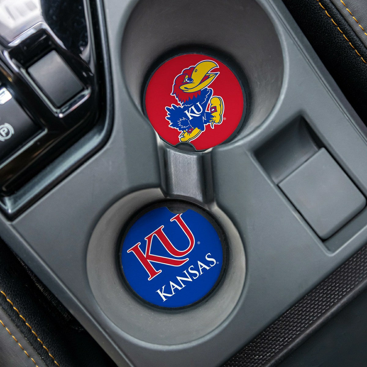 University of Kansas Car Coaster Set, 2pc