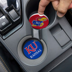 University of Kansas Car Coaster Set, 2pc