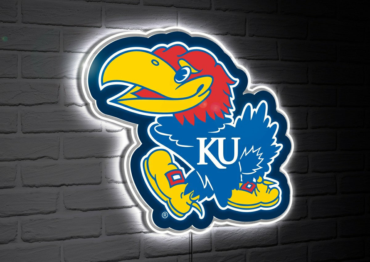 LED Wall Decor, Glazelite, College Mascot, University of Kansas