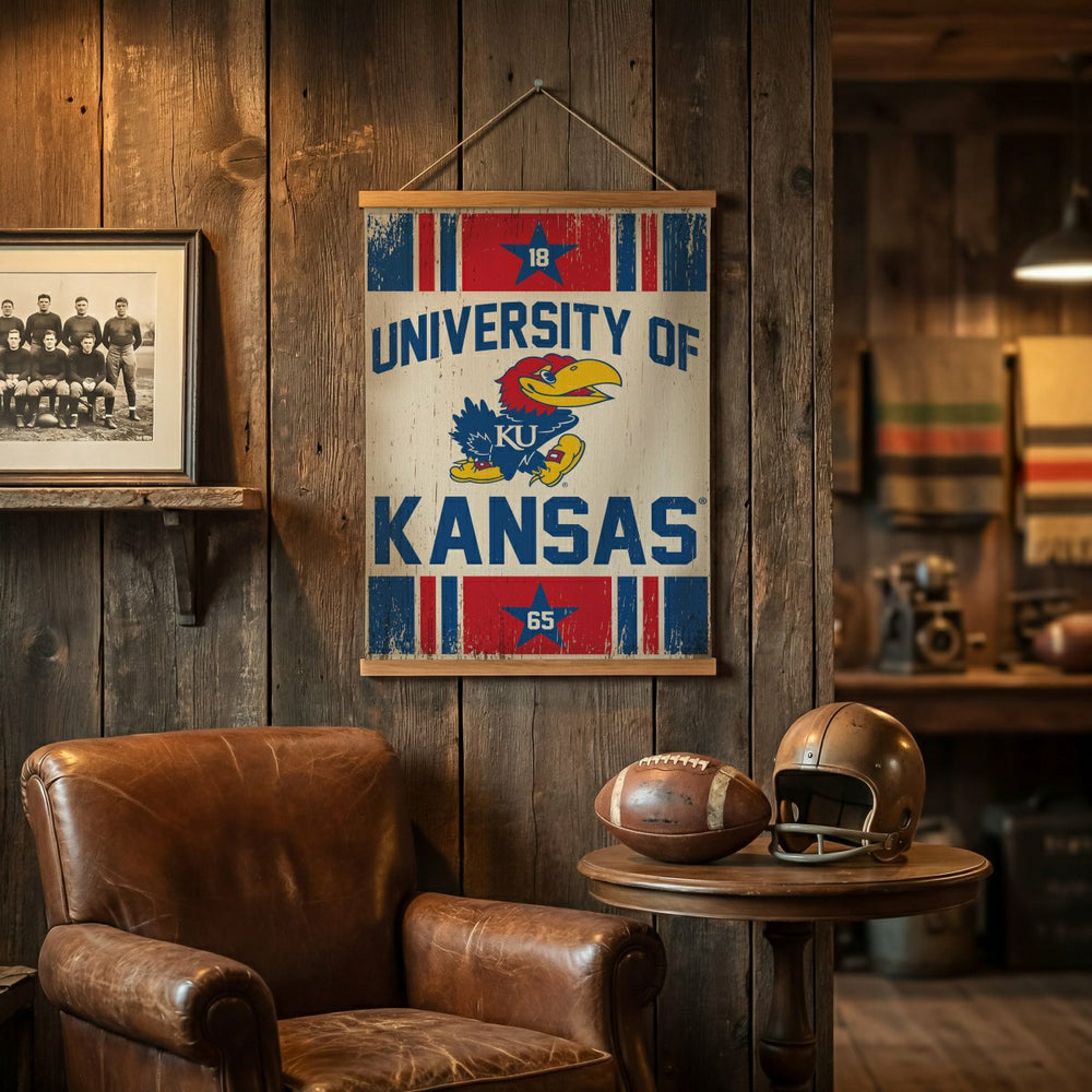 University of Kansas, Canvas Wall Tapestry, Medium, 36x24
