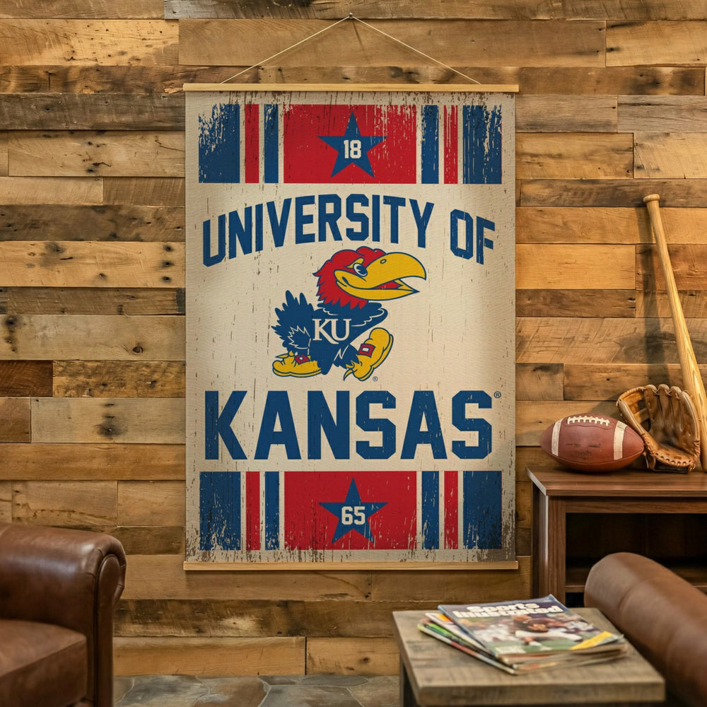 University of Kansas, Canvas Wall Tapestry, Large, 54x36