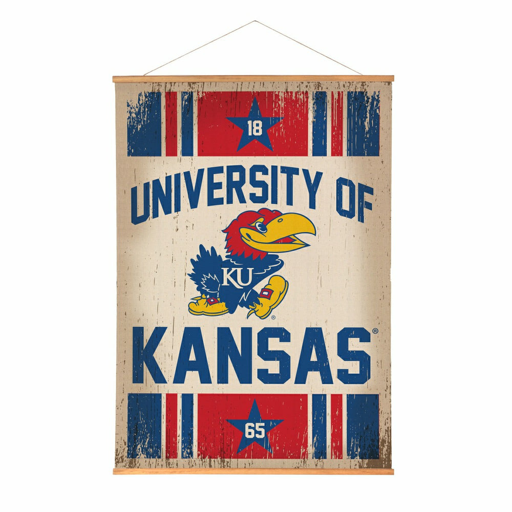 University of Kansas, Canvas Wall Tapestry, Large, 54x36