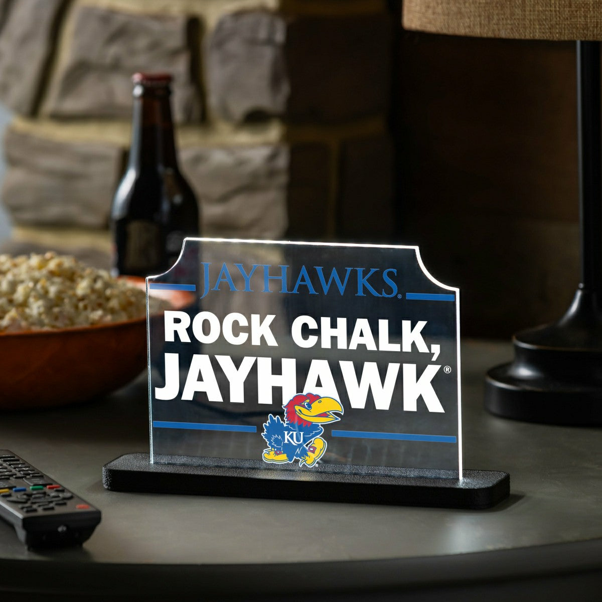 University of Kansas College Rectangle Desklite LED Decor