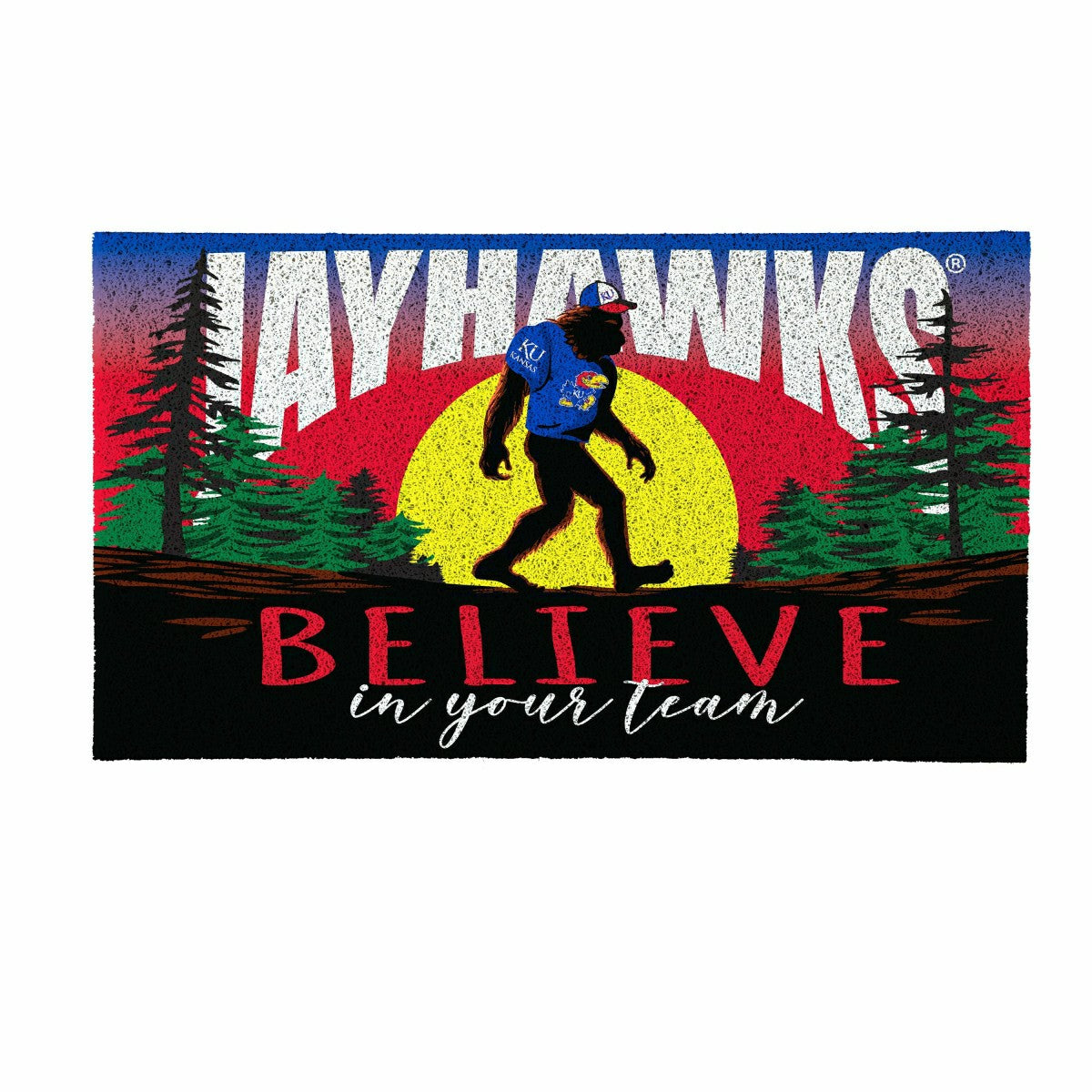 University of Kansas Bigfoot PVC Mat, 28"x16"