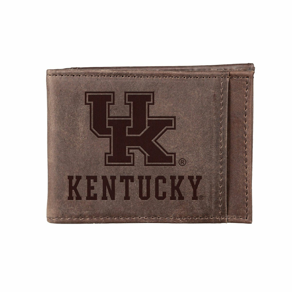 Front Pocket Wallet w/ RFID Blocking, University of Kentucky, Brown