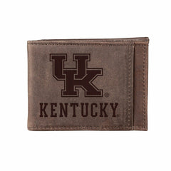 Front Pocket Wallet w/ RFID Blocking, University of Kentucky, Brown