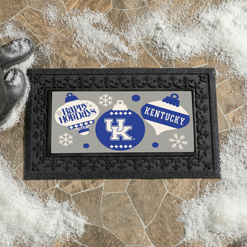 University of Kentucky Holiday Flocked Coir Sassafras Switch Mat, 22"x