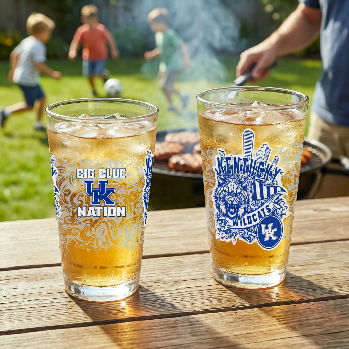 University of Kentucky 16oz Glass pint, Set of 2