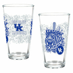 University of Kentucky 16oz Glass pint, Set of 2