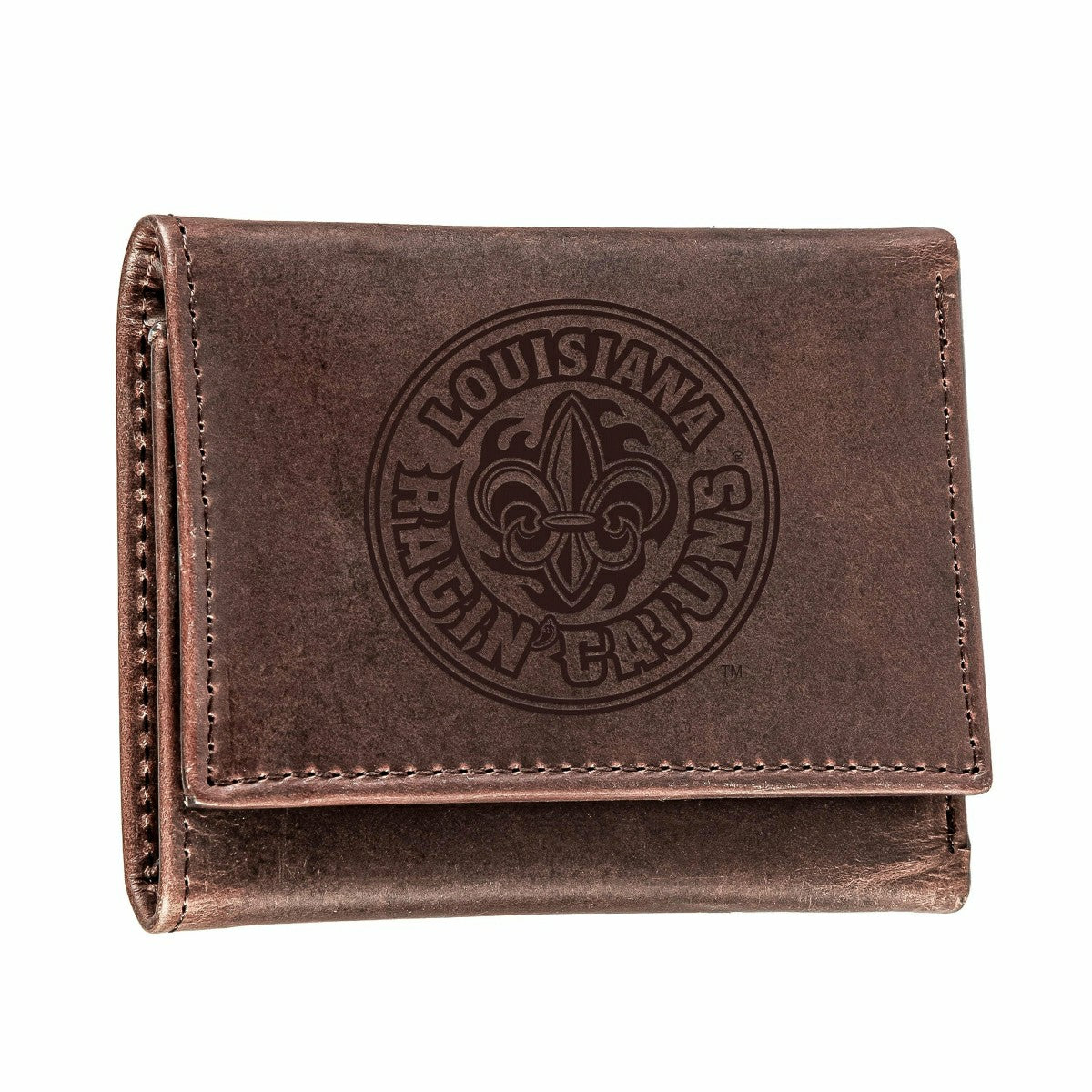 University of Louisiana at Lafayette, Tri-Fold Wallet, Brown, CH, 100%