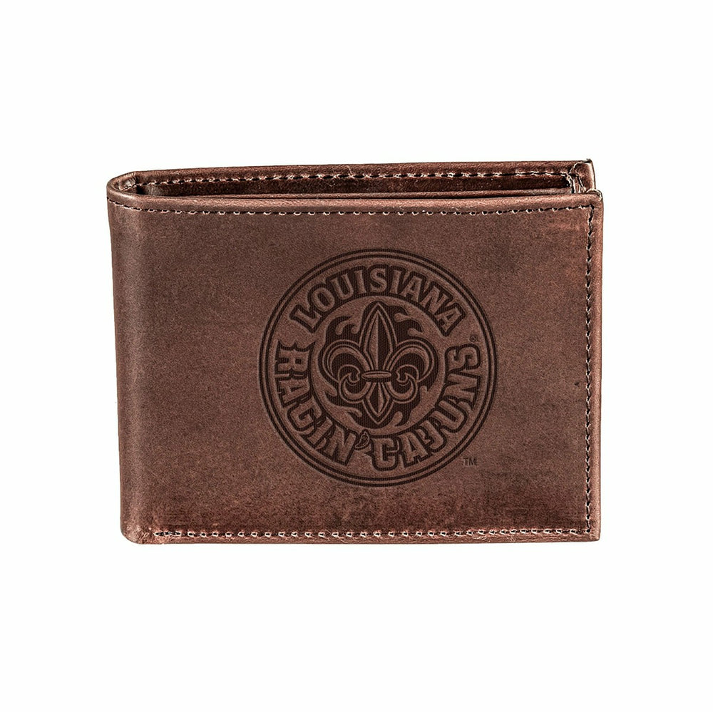 University of Louisiana at Lafayette, Bi-Fold Wallet, Brown, CH, 100%