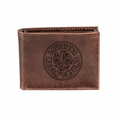 University of Louisiana at Lafayette, Bi-Fold Wallet, Brown, CH, 100%
