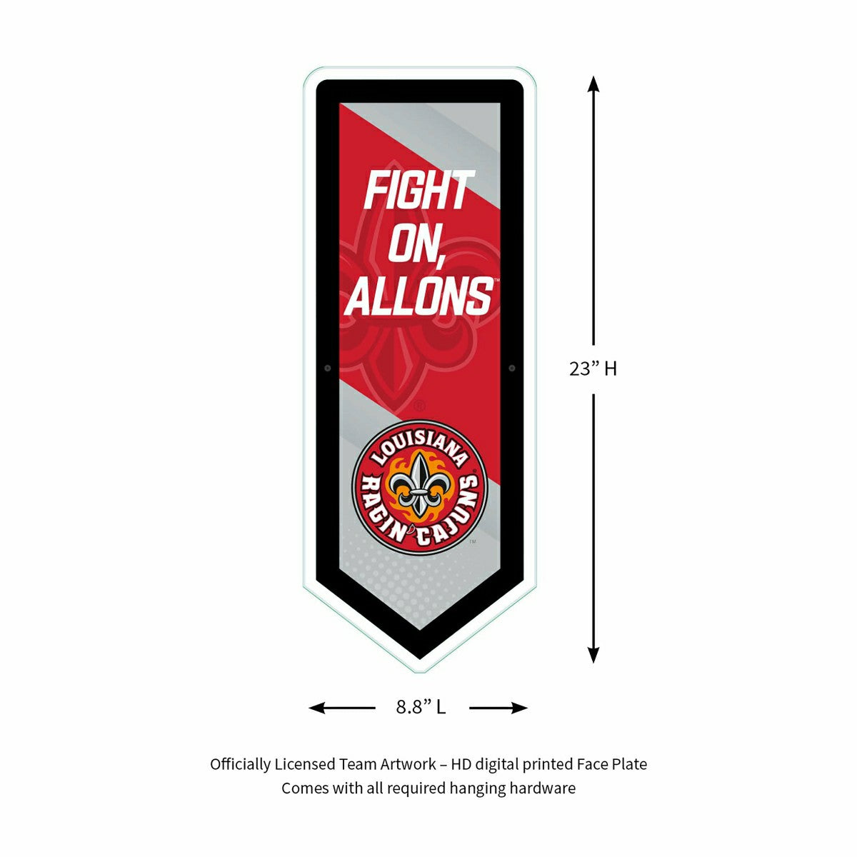 LED Wall Decor, Pennant, University of Louisiana-Lafayette
