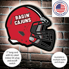 LED Wall Decor, Helmet, University of Louisiana-Lafayette