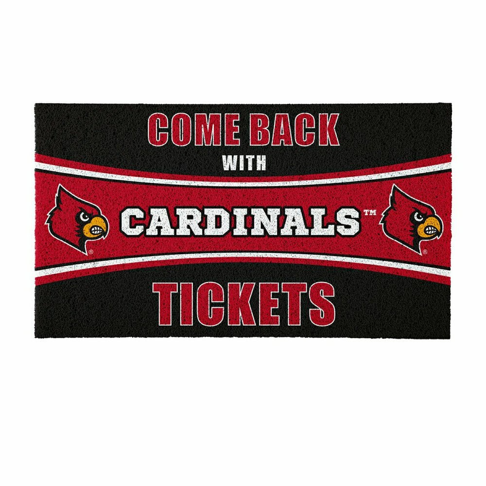 28" x 16" PVC Trapper Mat, Come Back with Tickets, University of Louis