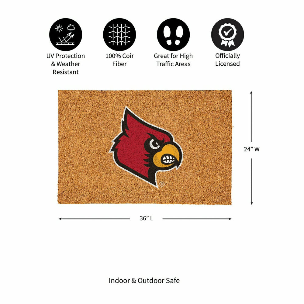 University of Louisville Large Full Color Coir Mat, 36"x24"