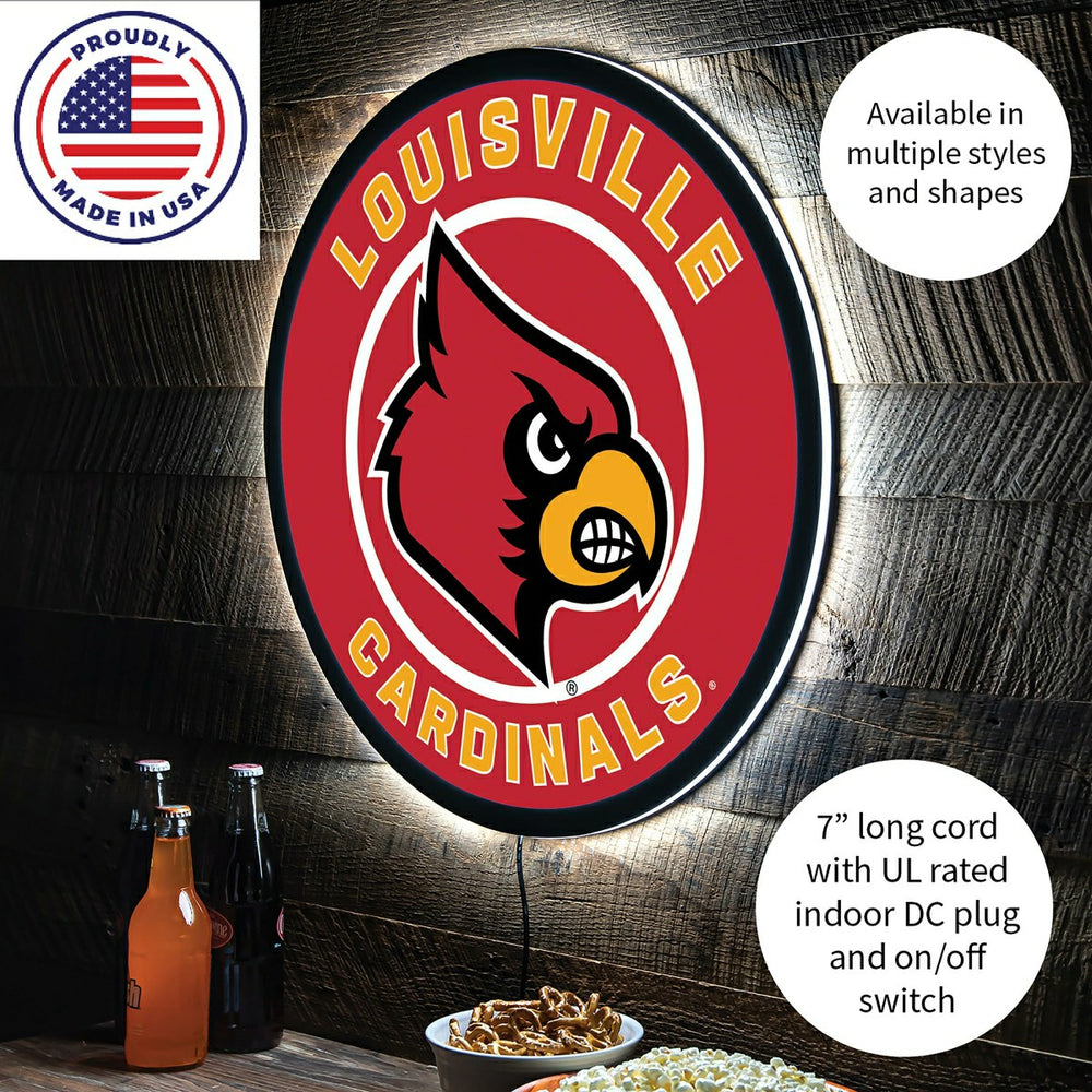 LED Wall Decor, Round, University of Louisville