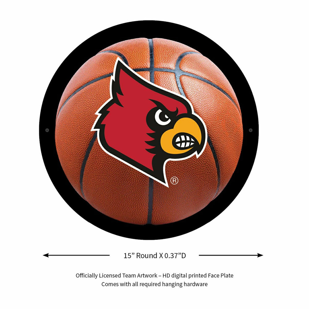 LED Wall Decor, Round, Med, Univ. of Louisville, Basketball