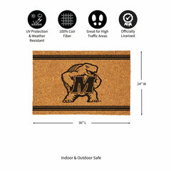 University of Maryland Large One Color Coir Mat, 36"x24"