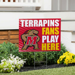 University of Maryland Coroplast Yard Sign "Fans Play Here"