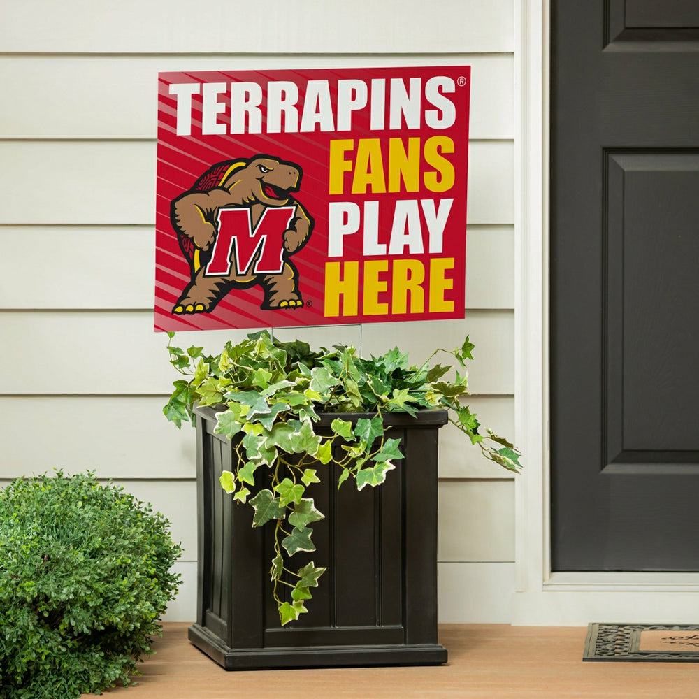 University of Maryland Coroplast Yard Sign "Fans Play Here"