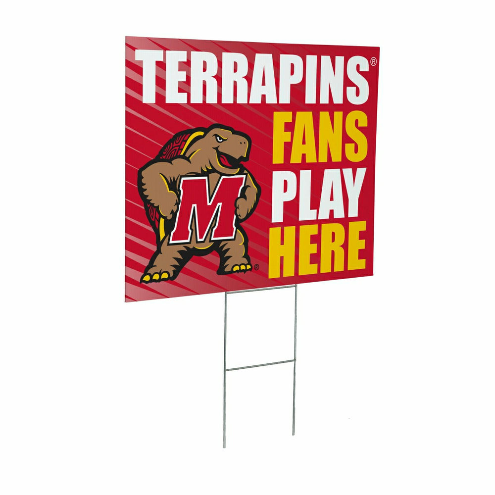 University of Maryland Coroplast Yard Sign "Fans Play Here"