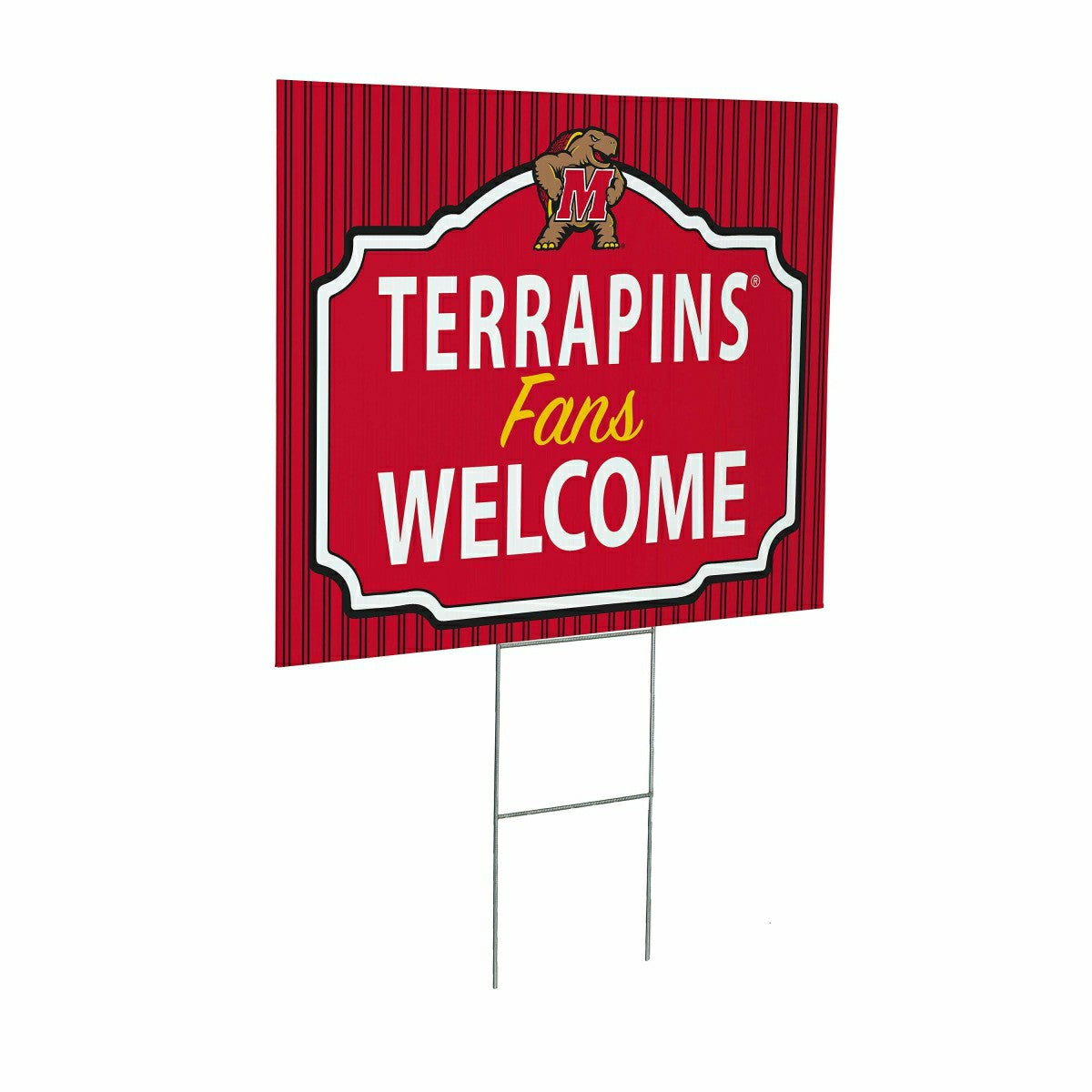 University of Maryland Coroplast Yard Sign, "Fans Welcome"