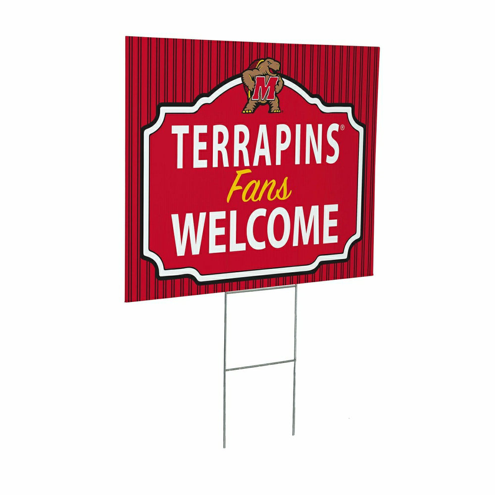 University of Maryland Coroplast Yard Sign, "Fans Welcome"